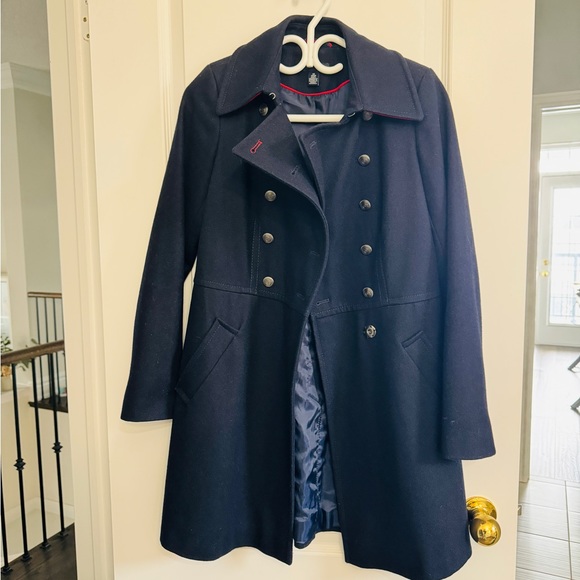 Tommy Double Button Wool Coat - Navy XS - Picture 3 of 11